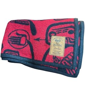 James Hart Haida Dreamtime Wool Blend Blanket Canadian Rockies 38 x 52 Kanata